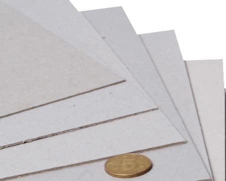 0.9mm-3mm Carton gris Carton en papier duplex en pâte de bois recyclé