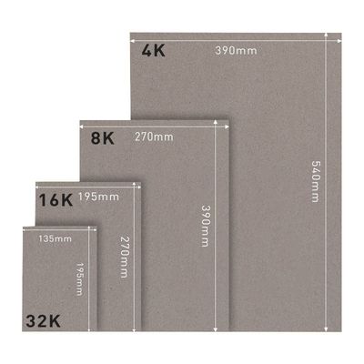 Feuilles de carton blanc de forme personnalisée avec un style de pâte recyclée
