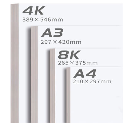 250 gm 300 gm 350 gm papier en carton d'ivoire en PE revêtu d'un côté