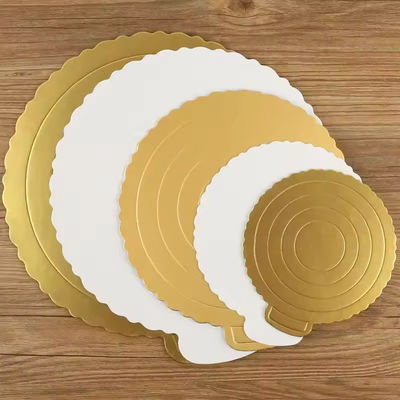 Tableau de gâteau en or 12 pouces de qualité alimentaire plateau de gâteau rond pour l'emballage de gâteau